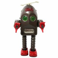 Robot - Tin Toy Robot - Thunder Robot - grey