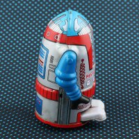 Robot - Tin Toy Robot - Mr. Atomic - silver