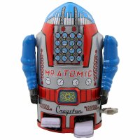 Roboter - Mr. Atomic - silber - Blechroboter