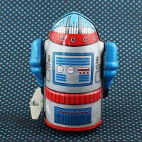 Robot - Tin Toy Robot - Mr. Atomic - silver