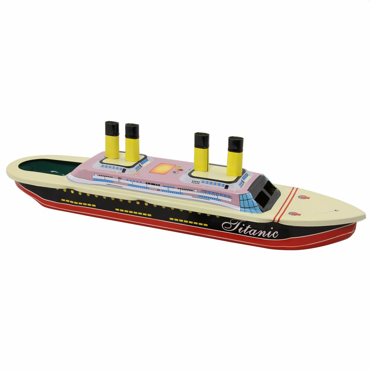 Blechspielzeug Boot Mini Litho Kerzenboot 01 Pop Pop Knatterboot aus Blech 