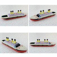 Blechspielzeug - Boot Titanic - Kerzenboot - Pop Pop Knatterboot aus Blech