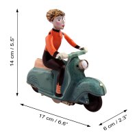 Tin toy - collectable toys - Scooter Girl - green