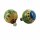 Blechspielzeug - Ballon Kreisel aus Blech - Blechkreisel - grün - bunt
