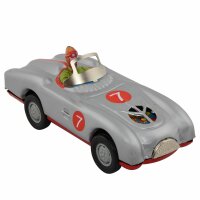 Blechspielzeug - Racer - Rennwagen - grau - Blechauto