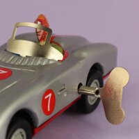 Blechspielzeug - Racer - Rennwagen - grau - Blechauto