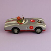 Blechspielzeug - Racer - Rennwagen - grau - Blechauto