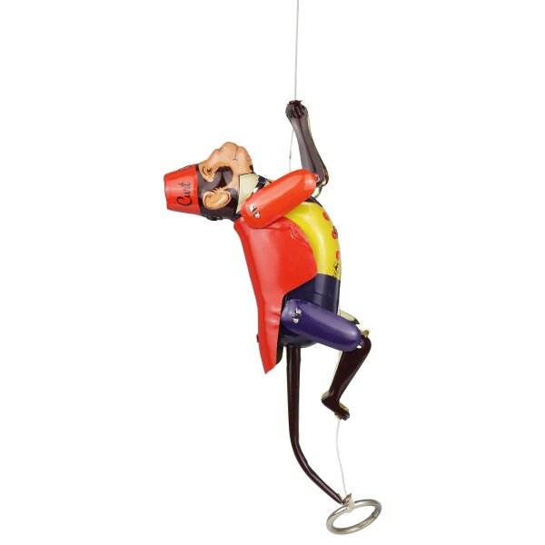 Tin toy climbing figure monkey Curt the climbing monkey on a string tin monkey
