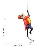 Tin toy climbing figure monkey Curt the climbing monkey on a string tin monkey
