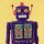 Roboter - Electron Robot - lila - Blechroboter