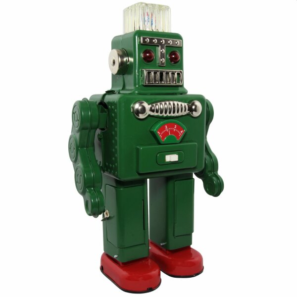 Robot - Tin Toy Robot - Smoking Spaceman Robot - green