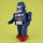 Roboter - Mechanical Robot - blau - Blechroboter