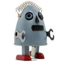 Roboter - Robot Ei - blau - Blechroboter