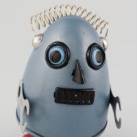 Roboter - Robot Ei - silber - Blechroboter