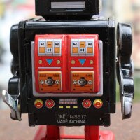 Robot - Tin Toy Robot - Black Robot