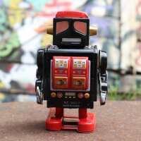 Roboter - Black Robot - schwarzer Blechroboter
