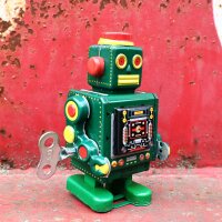 Roboter - Green Robot - grüner Blechroboter