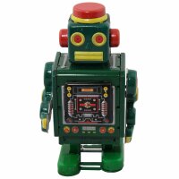 Robot - Tin Toy Robot - Green Robot