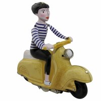 Tin toy - collectable toys - Scooter Girl - ocher