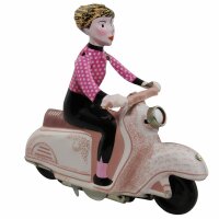 Blechspielzeug - Scooter Girl - Mädchen auf...