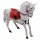 Blechspielzeug - Pferd aus Blech - weiß - Blechpferd