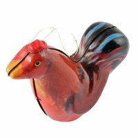 tin trinket - collectable toys - Rooster - red