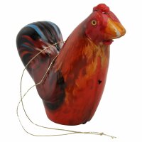 Blechanhänger - Hahn - rot - Anhänger für Weihnachtsbaum
