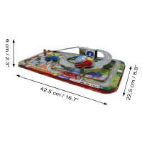 Blechspielzeug - Spielbahn mit Autos - Highway Set - inklusive Blechautos