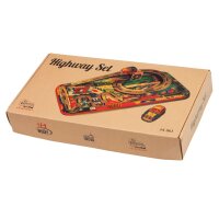 Blechspielzeug - Spielbahn mit Autos - Highway Set - inklusive Blechautos