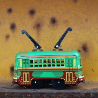 Blechspielzeug - Straßenbahn - Schienenfahrzeug - Tram - Blechzug